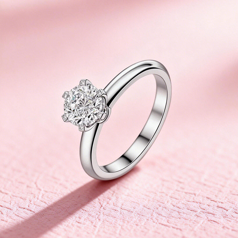 1.035 Ct Round Lab Diamond Ring|PT-950 Platinum Ring, Custom Accept