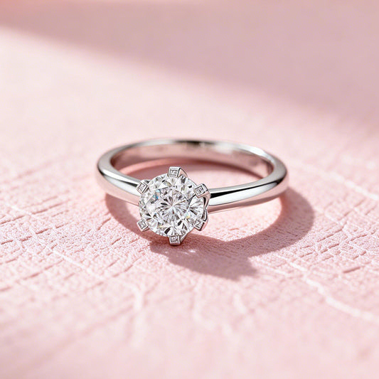 1.035 Ct Round Lab Diamond Ring|PT-950 Platinum Ring, Custom Accept