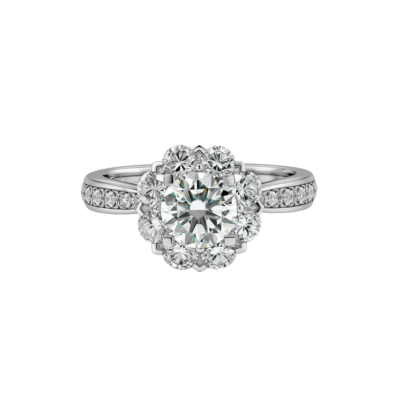 1.103 Ct Round Lab Diamond Ring|PT-950 Platinum Ring, Custom Accept