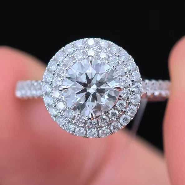 1.52Ct  Rounnd Lab Diamond Ring|PT-950 Platinum Ring, Custom Accept