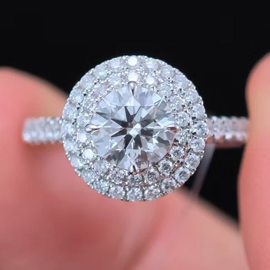 1.52Ct  Rounnd Lab Diamond Ring|PT-950 Platinum Ring, Custom Accept