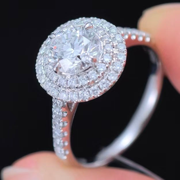 1.52Ct  Rounnd Lab Diamond Ring|PT-950 Platinum Ring, Custom Accept
