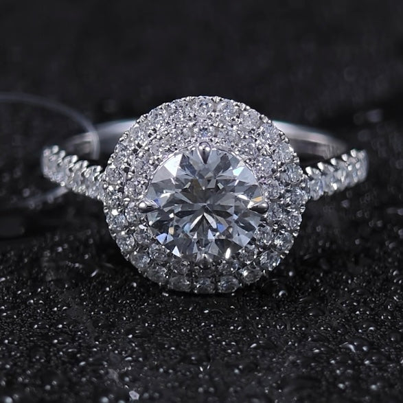 1.52Ct  Rounnd Lab Diamond Ring|PT-950 Platinum Ring, Custom Accept