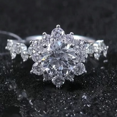 1.847Ct  Round Lab Diamond Ring|PT-950 Platinum Ring, Custom Accept