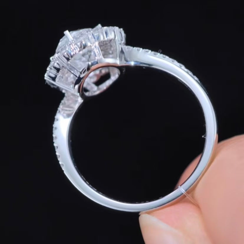 1.717ct Oval Lab Diamond Ring|PT-950 Platinum Ring, Custom Accept