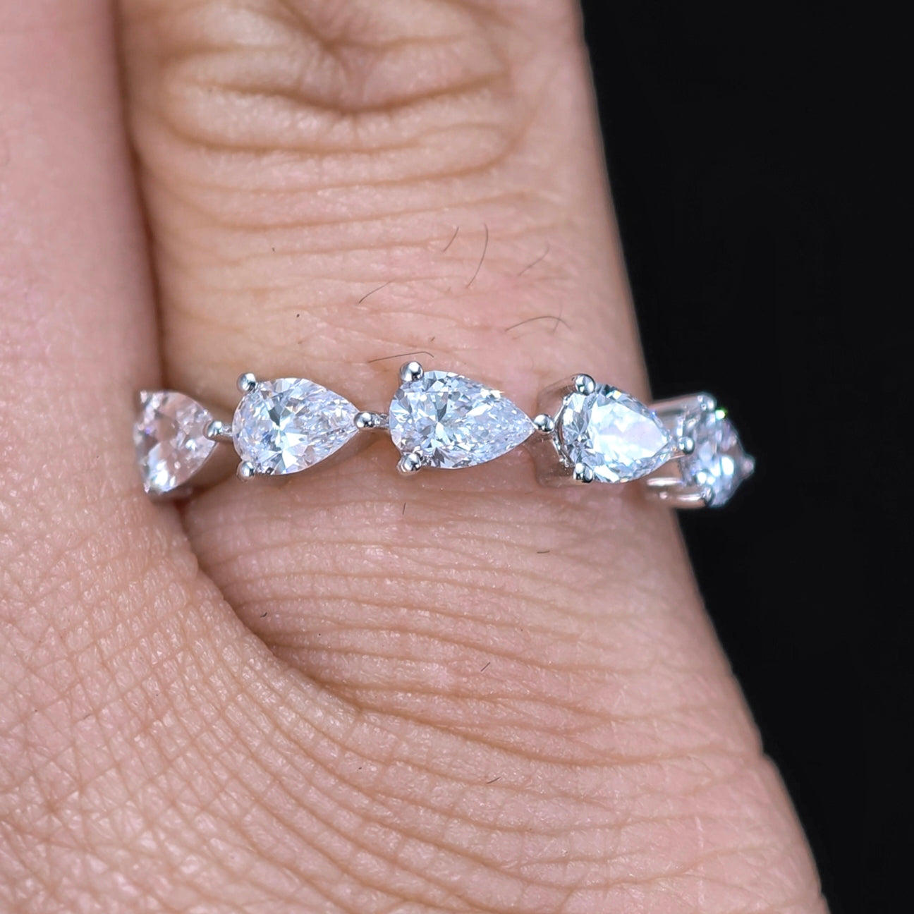 1.008ct Pear Lab Diamond Ring|PT-950 Platinum Ring, Custom Accept