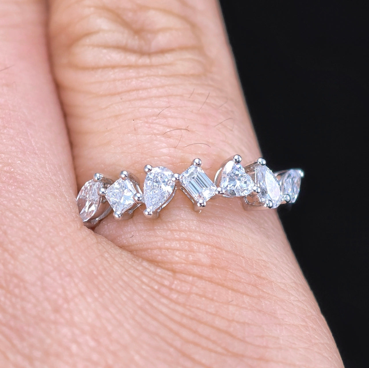 0.707ct Fancy Lab Diamond Ring|PT-950 Platinum Ring, Custom Accept