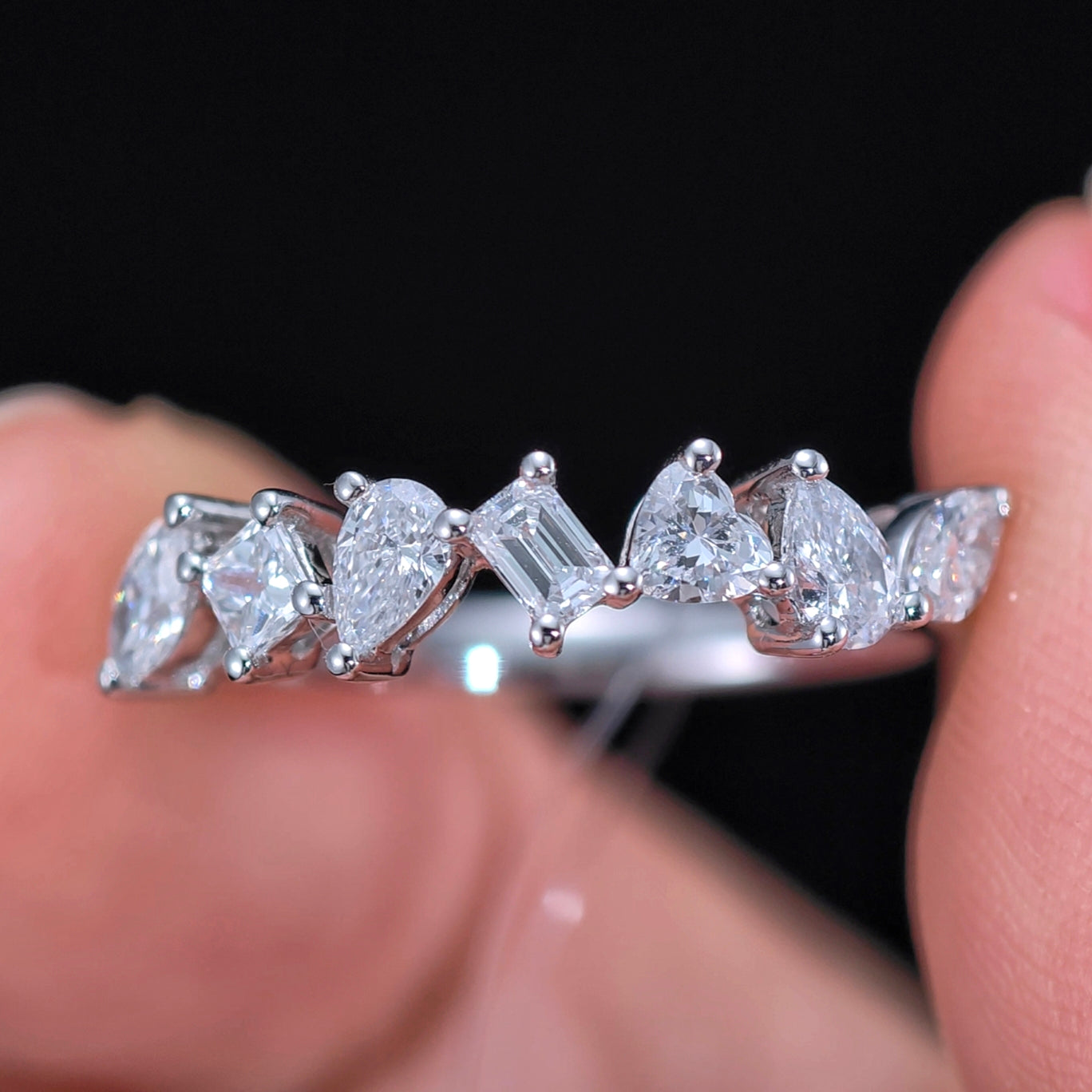 0.707ct Fancy Lab Diamond Ring|PT-950 Platinum Ring, Custom Accept