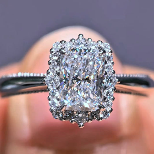 1.257ct Geometry Lab Diamond Ring|PT-950 Platinum Ring, Custom Accept