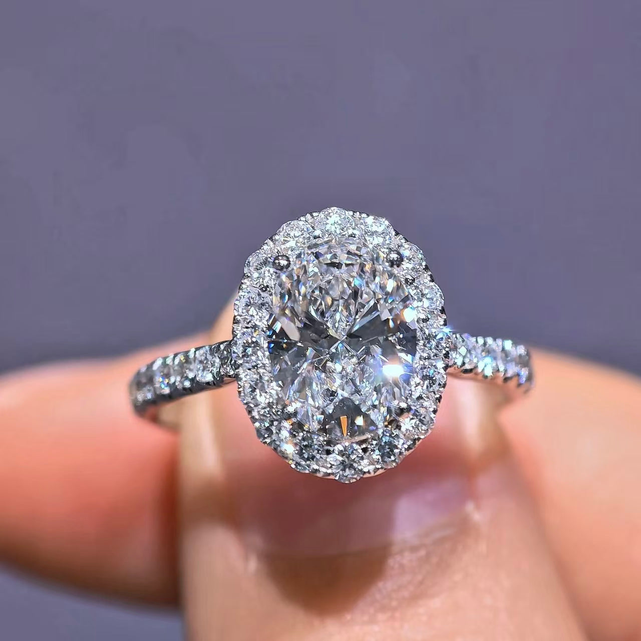 1.512Ct Oval Lab Diamond Ring| AU750 18K Gold Ring, Custom Accept