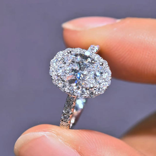 1.512Ct Oval Lab Diamond Ring| AU750 18K Gold Ring, Custom Accept