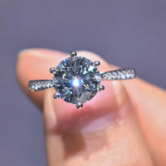 2.115Ct Round Lab Diamond Ring| AU750 18K Gold Ring, Custom Accept