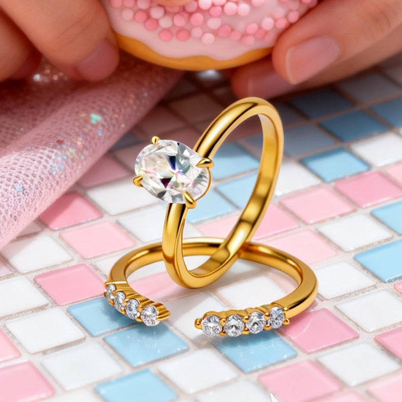 1.033 Ct Lab Diamond Ring| AU750 18K Gold Ring, Custom Accept