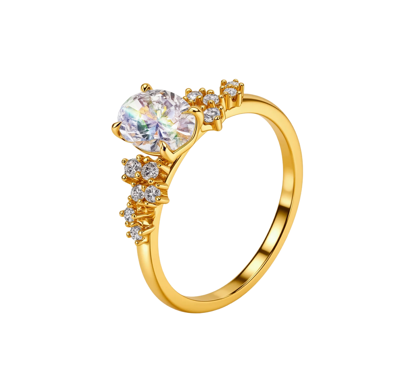 1.033 Ct Lab Diamond Ring| AU750 18K Gold Ring, Custom Accept