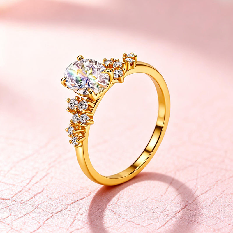 1.033 Ct Lab Diamond Ring| AU750 18K Gold Ring, Custom Accept