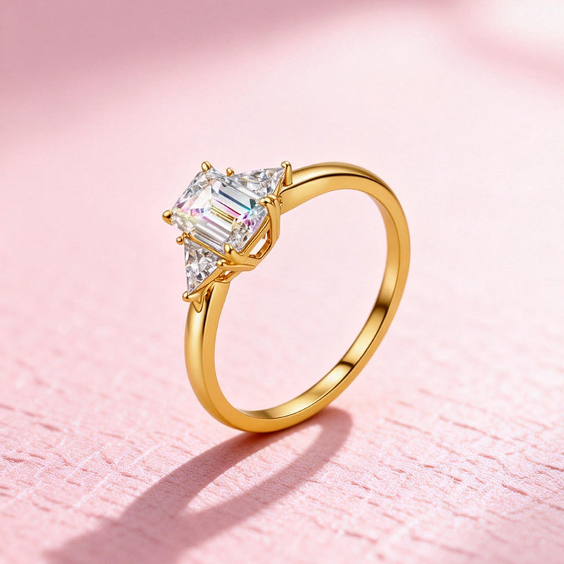 1.055 Ct  Lab Diamond Ring| AU750 18K Gold Ring, Custom Accept