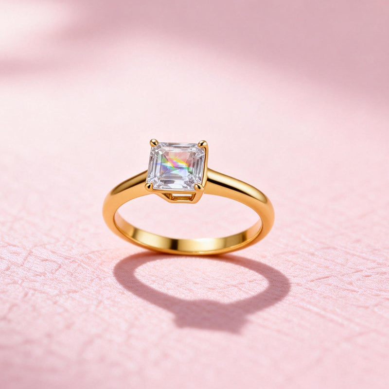1.002 Ct Lab Diamond Ring| AU750 18K Gold Ring, Custom Accept