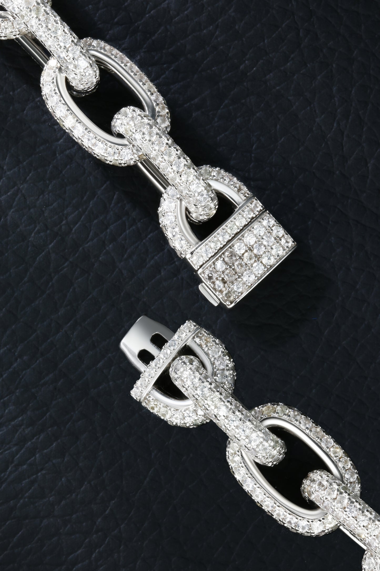 Lab Sapphire Cuban Link Bracelet | 18K Gold-Plated S925 Silver, Custom Available