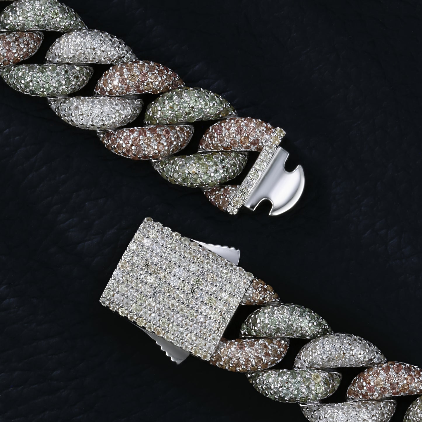 Lab Sapphire Cuban Link Bracelet | 18K Gold-Plated S925 Silver, Custom Available