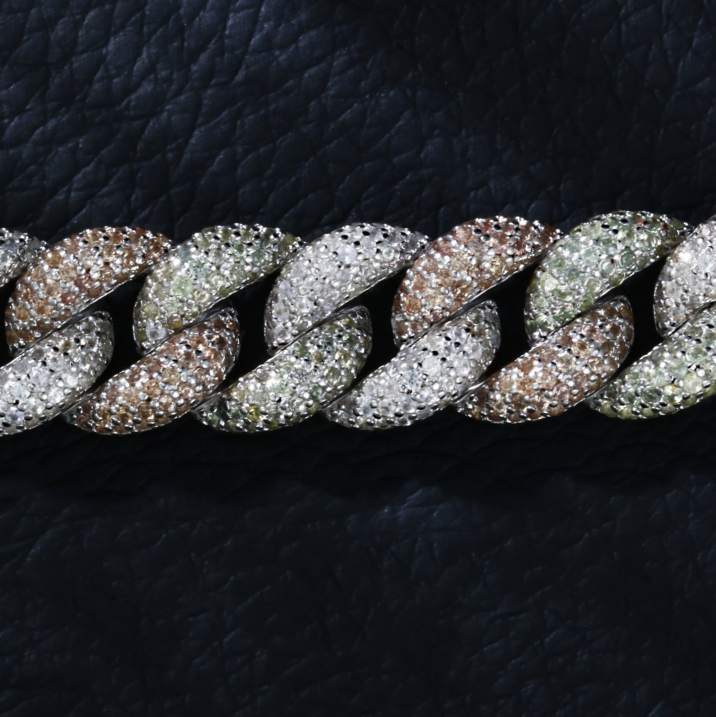Lab Sapphire Cuban Link Necklace | 18K Gold-Plated S925 Silver, Custom Available