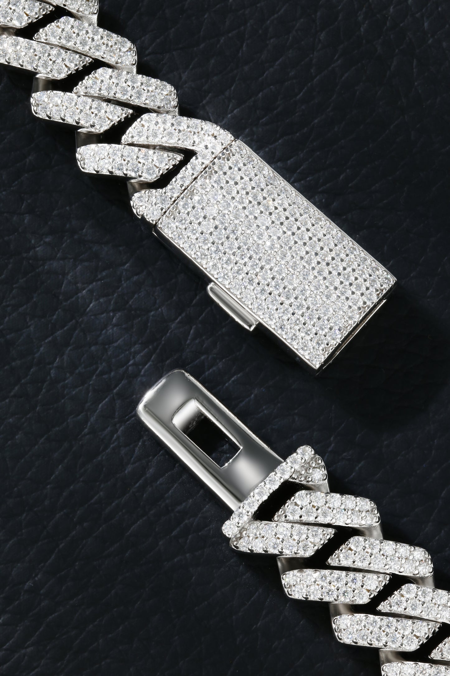 Lab Sapphire Cuban Link Necklace | 18K Gold-Plated S925 Silver, Custom Available