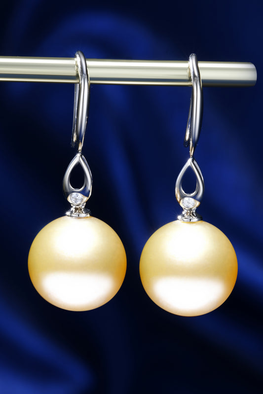 11.5mm South Sea Pearl Earrings| Pearl 18K Earring, Custom Available