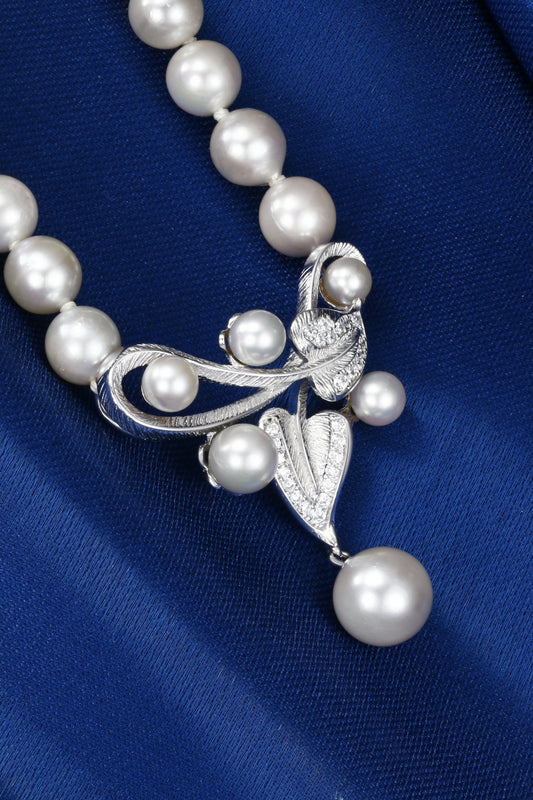 4mm/5mm/6mm/8.5mm Fresh Gray Pearl Necklace| Pearl S925 Necklace, Custom Available