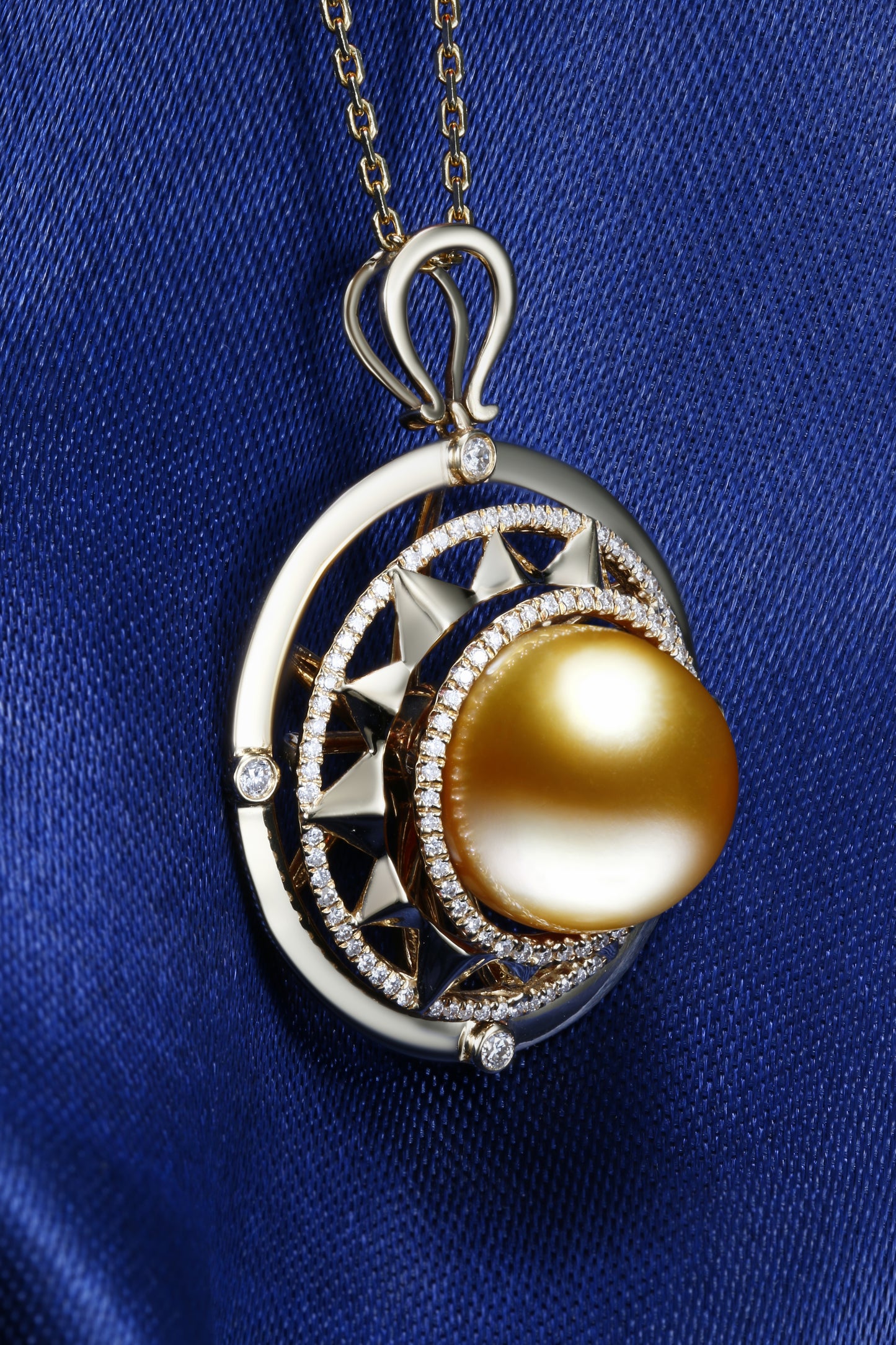 12.4mm South Sea Golden Pearl Pendent| Pearl 18K Pendent, Custom Available