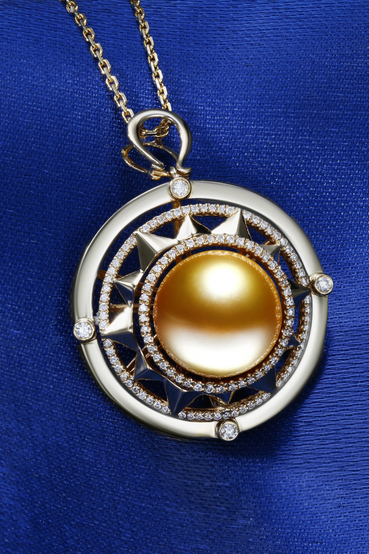 12.4mm South Sea Golden Pearl Pendent| Pearl 18K Pendent, Custom Available