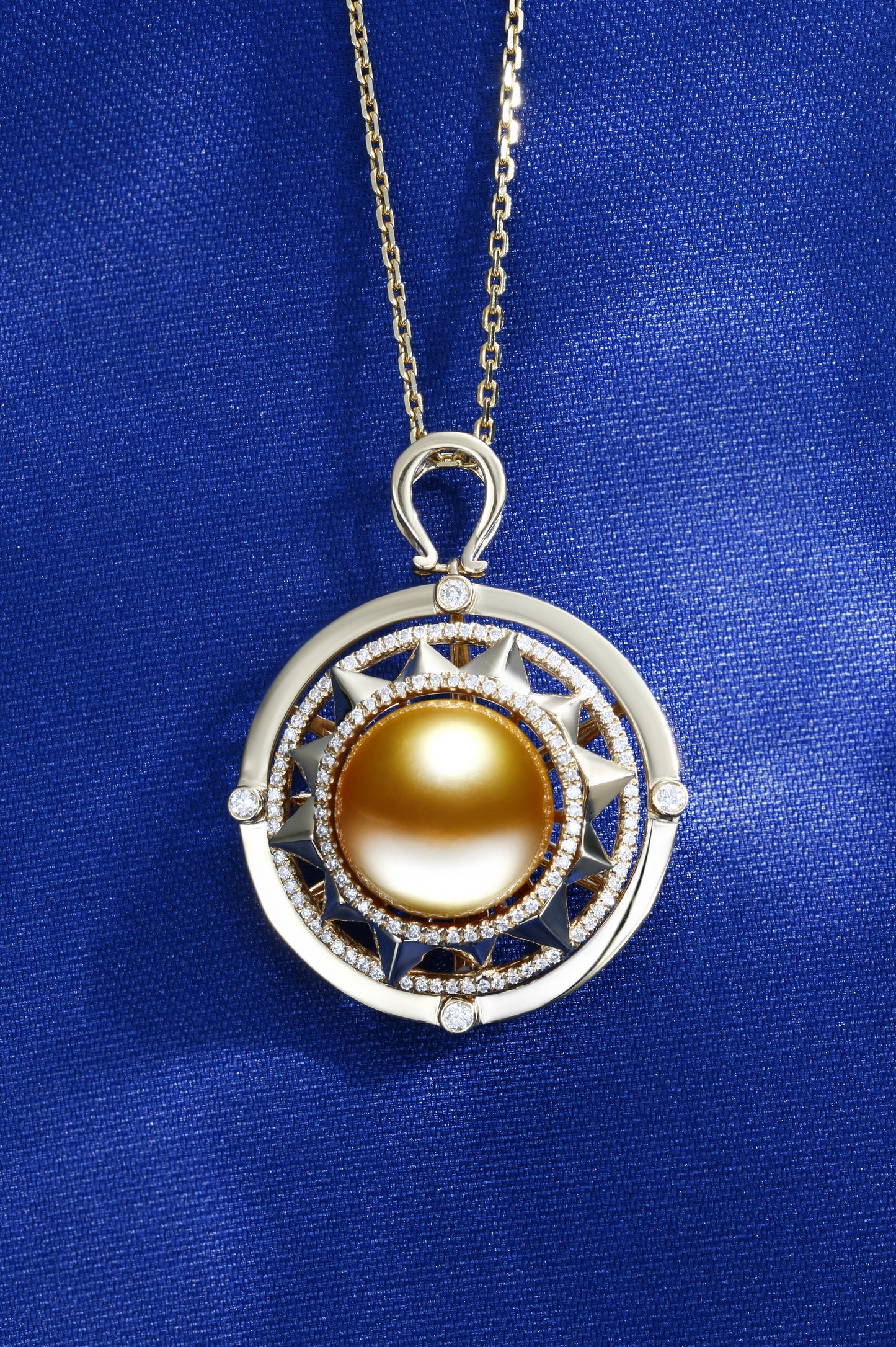 12.4mm South Sea Golden Pearl Pendent| Pearl 18K Pendent, Custom Available