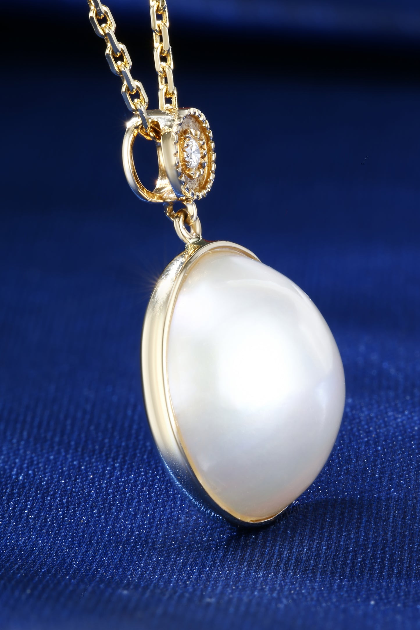 14mm Mabe Pearl Pendent| Pearl 18K Pendent, Custom Available
