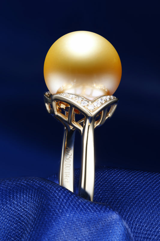 South Sea Pearl Ring | Pearl 18K Gold Ring, Custom Available