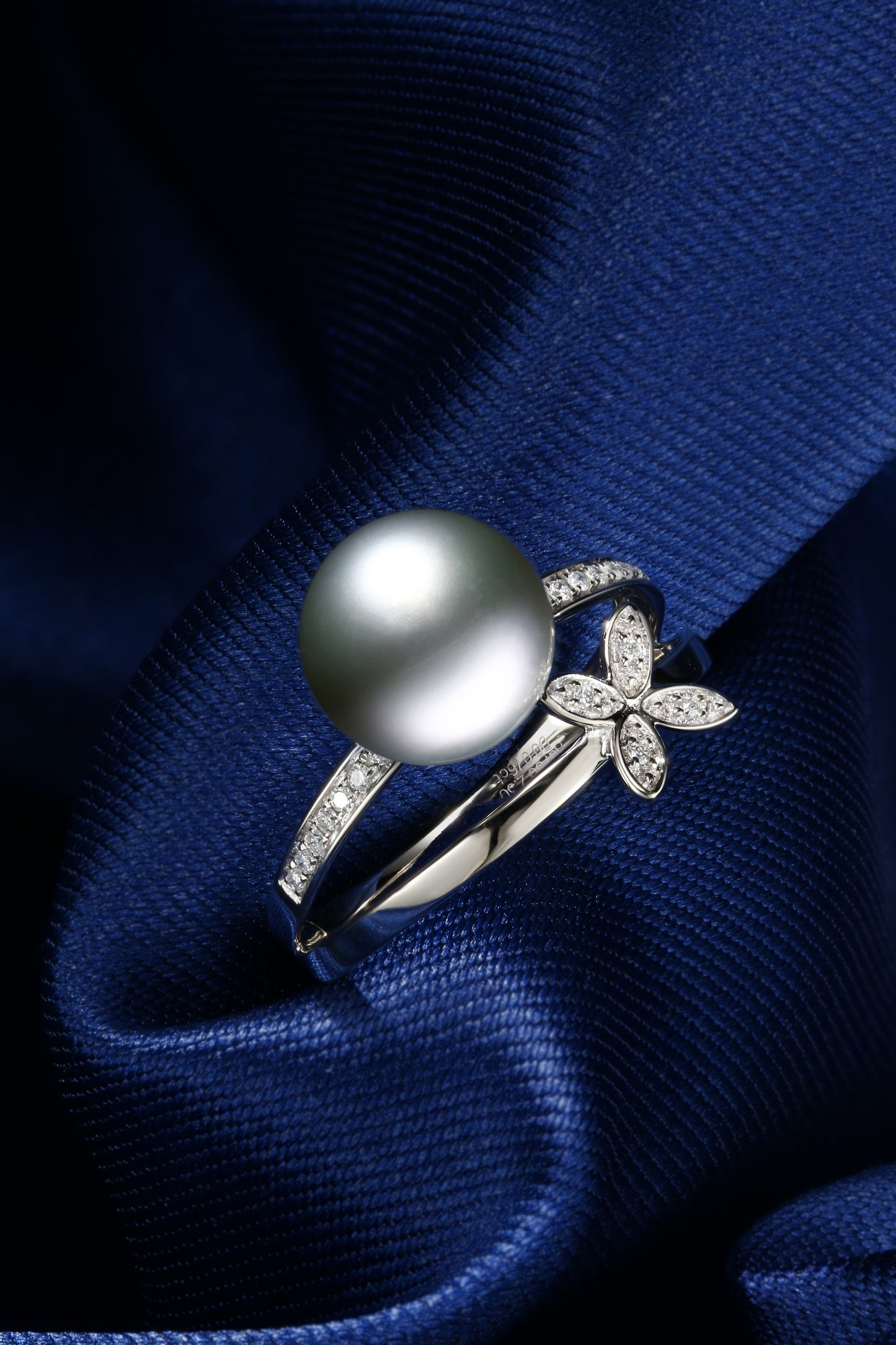 9.2mm Round Tahitian Pearl Ring | Pearl 18K Gold Ring, Custom Available