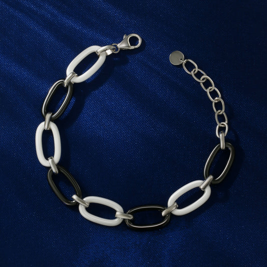 Ceramics Bracelet | Rhodium-Plated S925 Silver, Custom Available