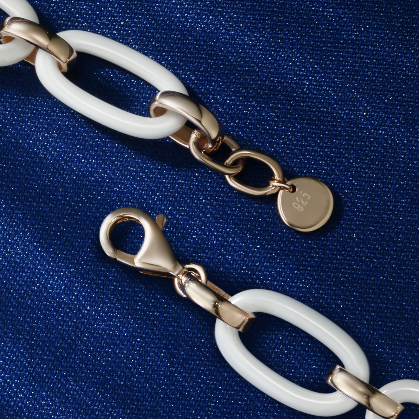 Ceramics Bracelet | Silver plated with rose gold, Custom Available