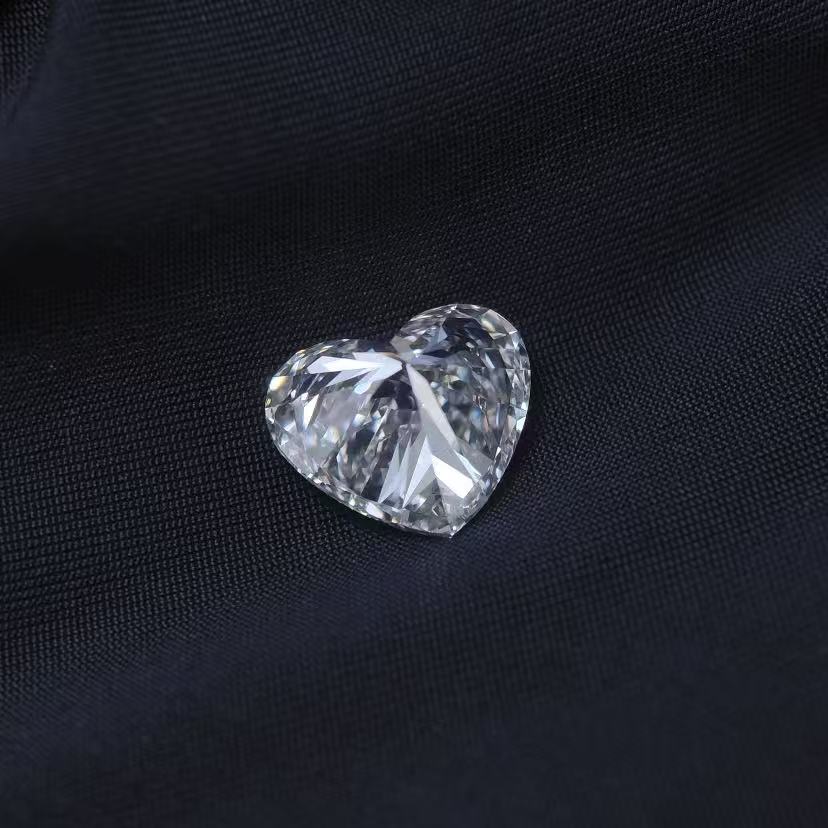 4.05ct Heart Briiliant Cut Lab Diamond | Diamond Loose Gemstone, Custom Accept