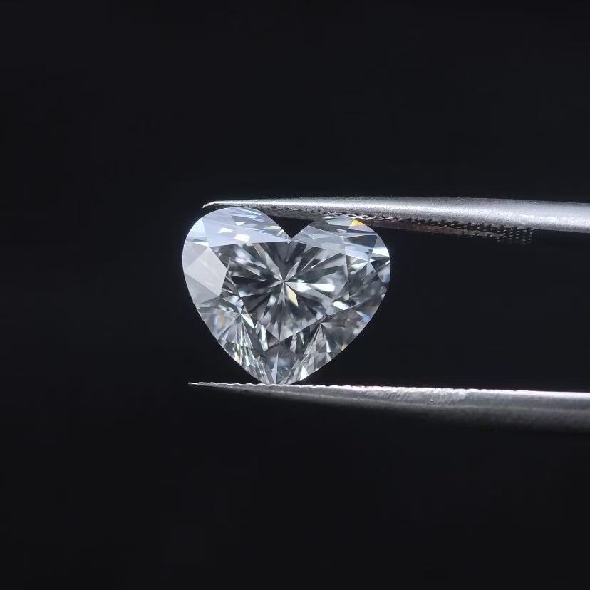 4.05ct Heart Briiliant Cut Lab Diamond | Diamond Loose Gemstone, Custom Accept