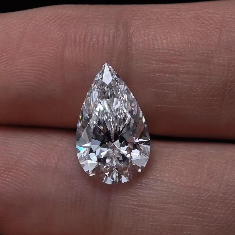 4.08ct Pear Briiliant Cut Lab Diamond | Diamond Loose Gemstone, Custom Accept