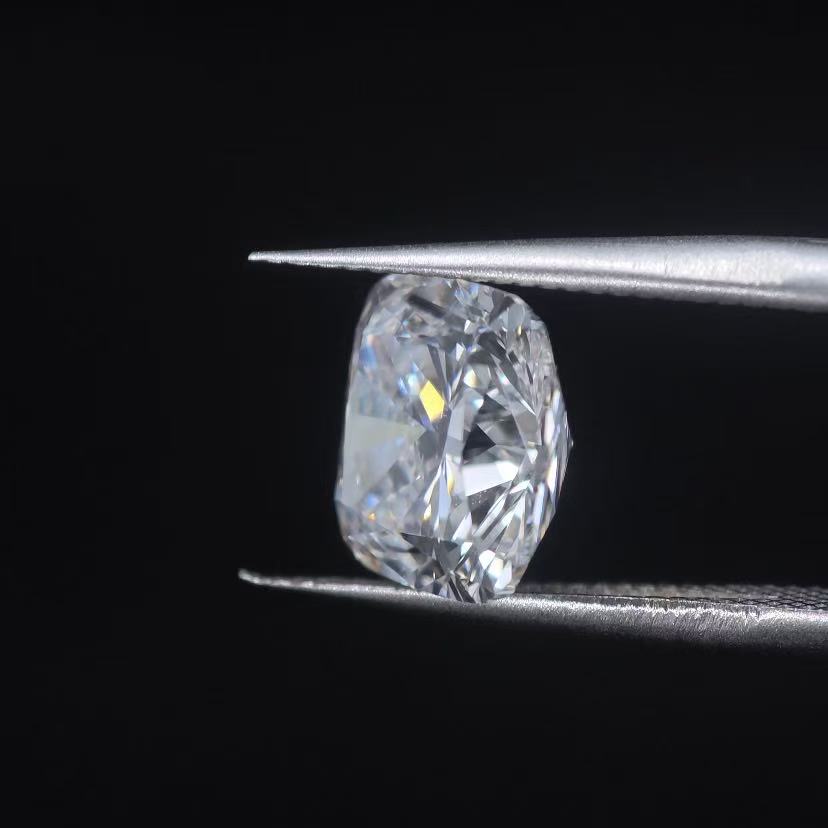4.1ct square cushion modified brilliant Cut Lab Diamond | Diamond Loose Gemstone, Custom Accept