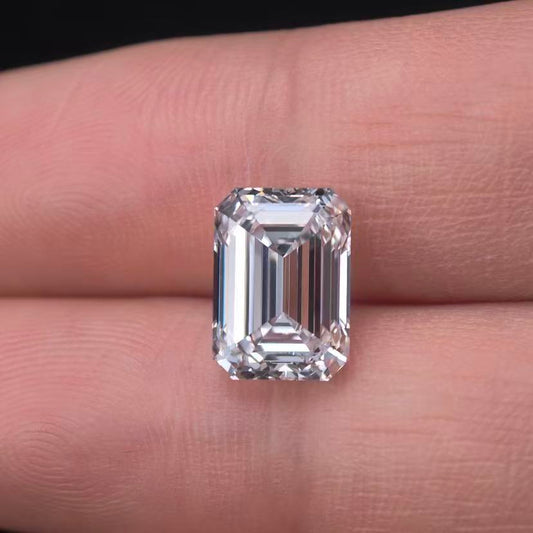 4.08ct Rectangle Emerald Cut Lab Diamond | Diamond Loose Gemstone, Custom Accept