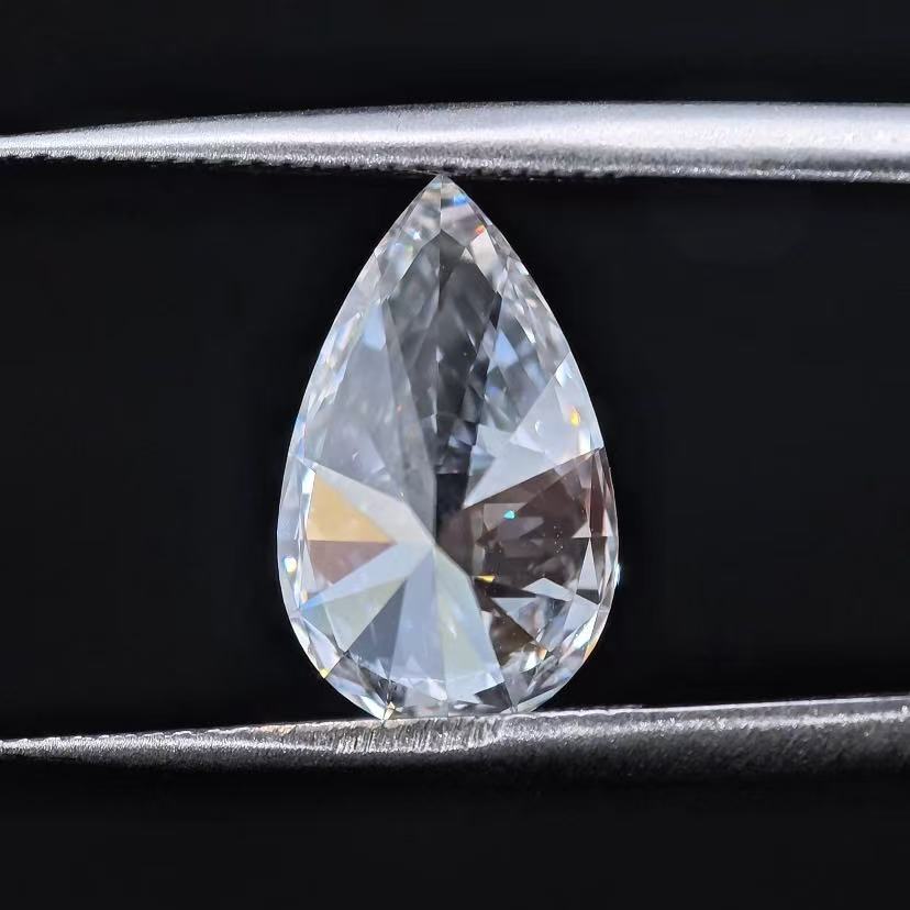 3.08ct Pear Briiliant Cut Lab Diamond | Diamond Loose Gemstone, Custom Accept