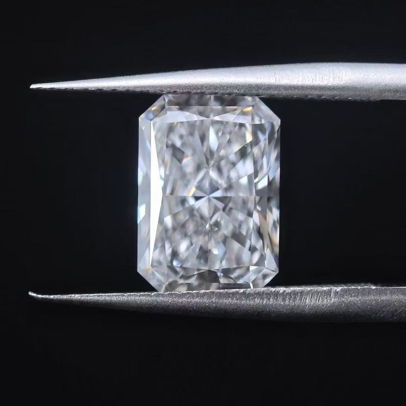 3.08ct Cut Cornered Rectangular Modified Briiliant Cut Lab Diamond | Diamond Loose Gemstone, Custom Accept