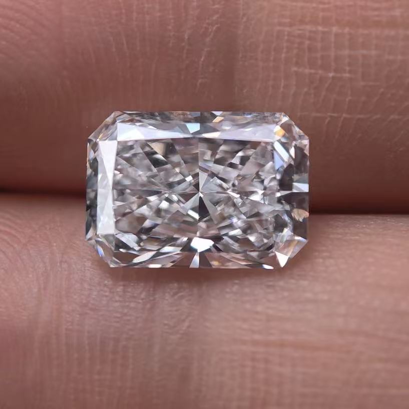 3.08ct Cut Cornered Rectangular Modified Briiliant Cut Lab Diamond | Diamond Loose Gemstone, Custom Accept