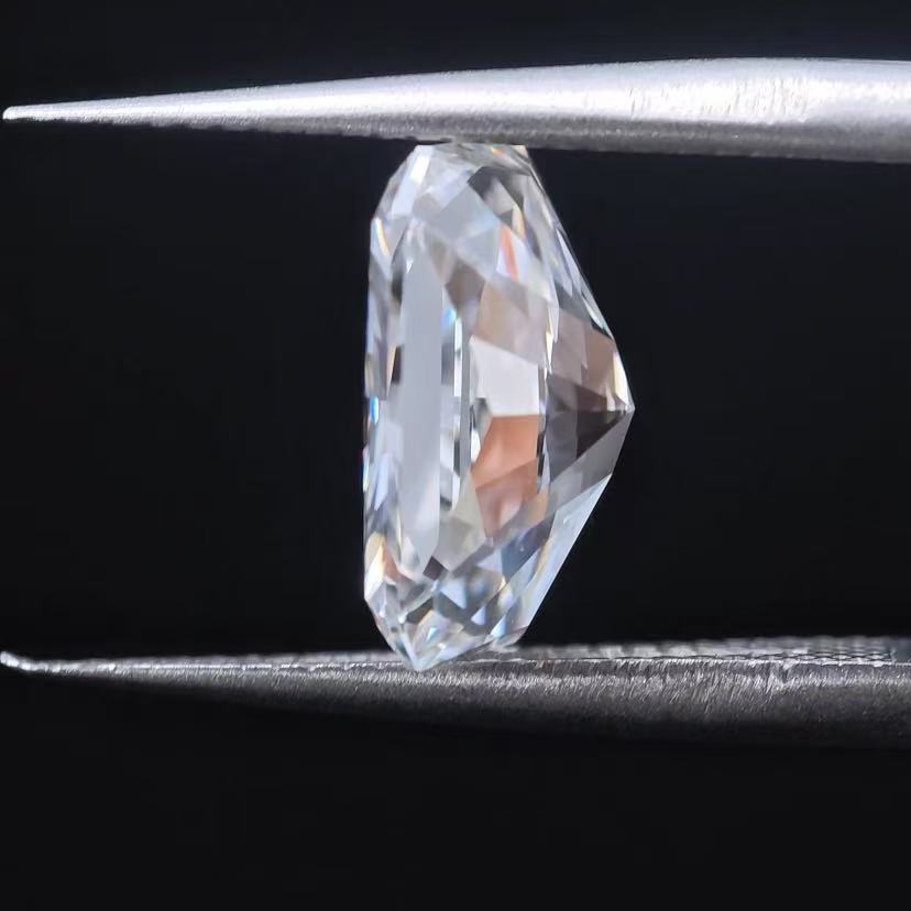 3.08ct Cut Cornered Rectangular Modified Briiliant Cut Lab Diamond | Diamond Loose Gemstone, Custom Accept