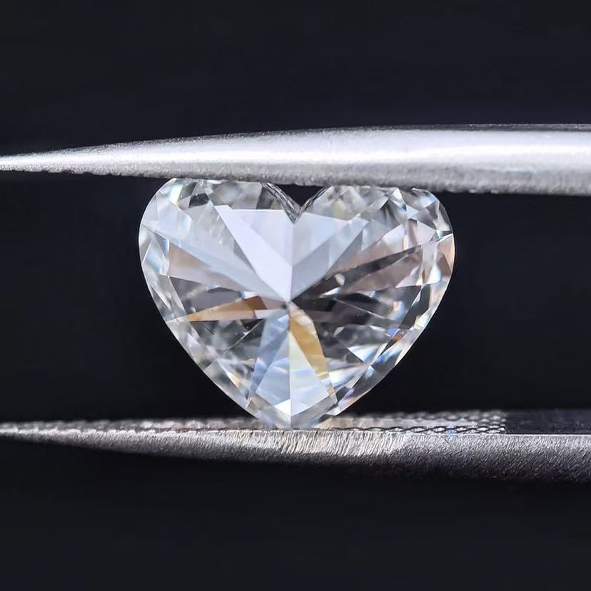 3.08ct Heart Briiliant Cut Lab Diamond | Diamond Loose Gemstone, Custom Accept