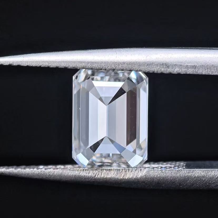 2.04ct Rectangle Emerald Cut Lab Diamond | Diamond Loose Gemstone, Custom Accept