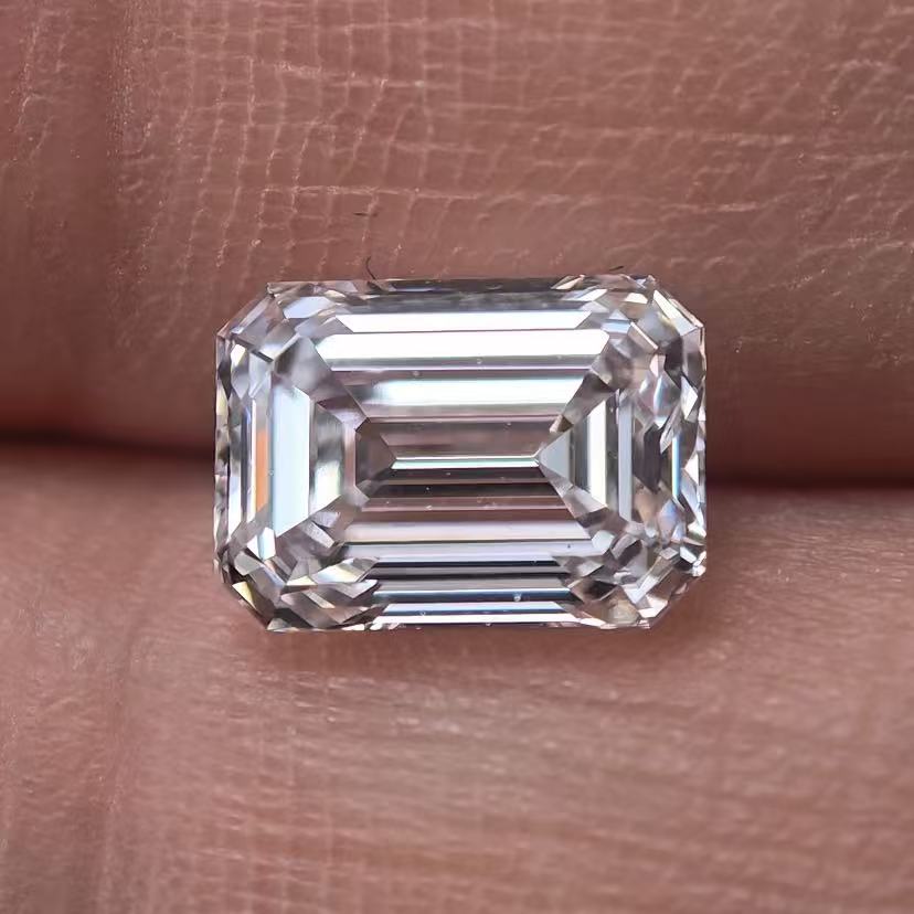 2.04ct Rectangle Emerald Cut Lab Diamond | Diamond Loose Gemstone, Custom Accept