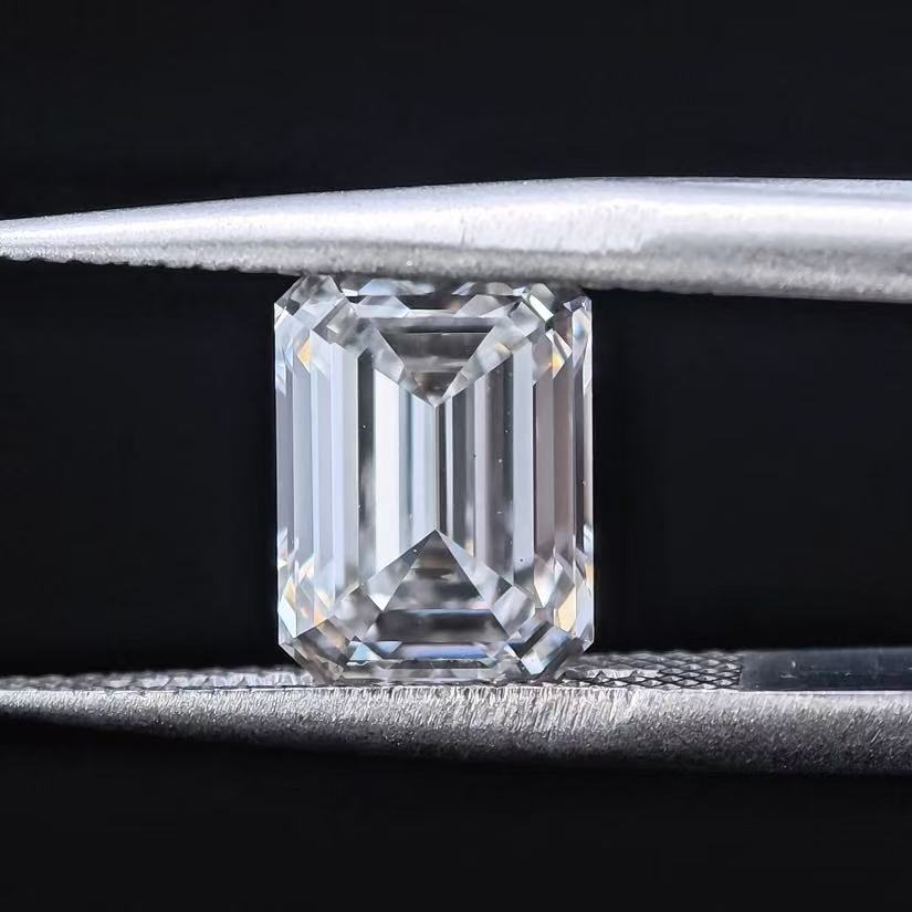 2.04ct Rectangle Emerald Cut Lab Diamond | Diamond Loose Gemstone, Custom Accept