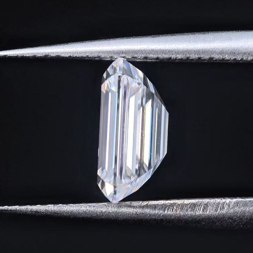 2.04ct Rectangle Emerald Cut Lab Diamond | Diamond Loose Gemstone, Custom Accept