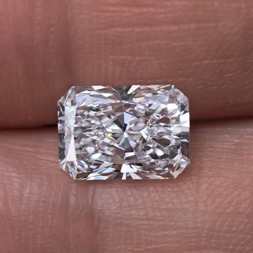 3.08ct Cut Cornered Rectangular Briiliant Cut Lab Diamond | Diamond Loose Gemstone, Custom Accept